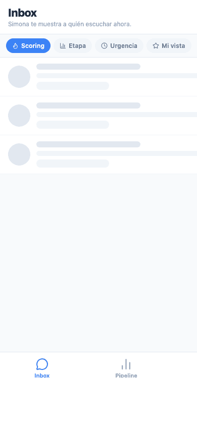 Fly CRM mobile WhatsApp inbox preview